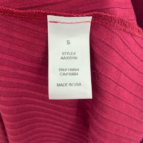 SADIE & SAGE Burgundy Mock Turtleneck Ribbed Sleeveless Shift Dress Size Small - Picture 6 of 7